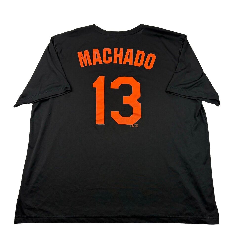 Baltimore Orioles Machado T Shirt Mens 2XL Black Majestic TX3 Cool Short Sleeve